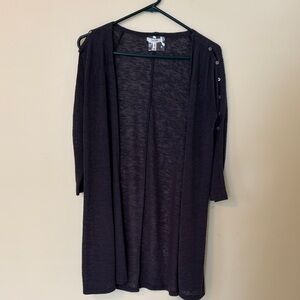 Women's Dark Grey Cardigan Sweater